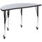 Flash Furniture Oval 47.5 W, 76 L, 30 H, Chrome, Laminate, Particleboard, Steel, Grey XU-GRP-A3048CON-48-GY-T-A-CAS-GG - alternate 4